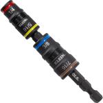 Klein Tools 32933 Klein Tools 32933 Impact Driver, SAE 7-in-1 Impact Rated Socket Set, 3 Flip Sockets with 6 Hex Driver Sizes and 1/4-Inch Bit Holder, 5-Inch Shaft