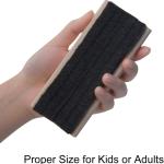 Uncle Paul Pine Wood Felt Campus Style Eraser - 2 PCS Cleaner Duster for Blackboard Whiteboard Chalk Eraser Office School Supply Engravable DIY Gift