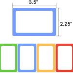 FungLam 4 Colors Plain Name Tag Stickers 200 Labels for Office, School, Teachers, Meeting and Mailing