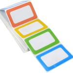 FungLam 4 Colors Plain Name Tag Stickers 200 Labels for Office, School, Teachers, Meeting and Mailing