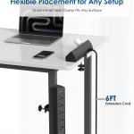 Jgstkcity Desk Clamp Power Strip USB C,40W Total Fast Charging Station,4 PD 20W USB C Ports,Desk Edge Mount Surge Protector,5 Outlets,Fit 1.96" Tabletop Edge,ETL Listed