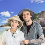 He Net Hat for Men Women Safari Sun UV Protection Hat with Netting Net Mesh Bug Cap Outdoor Fishing Hiking Gardening Bucket Dark Gray