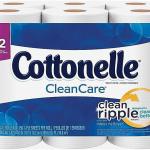 Cottonelle 12456PK Ultra Soft Bath Tissue, 1-Ply, 165 Sheets/Roll, 12/Pack