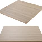 Kaboon Universal Table Top 36 x 36 inches Squre Pack of 2, Reversible Melamine Countertop Only, Home or Commercial Indoor Use, Light Oak