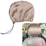 2 Pack Satin Car Herest Cover Hair-Saving Satin Herest Cover for Hair Protection Car He Rest Protector justable and Reusable (brown)