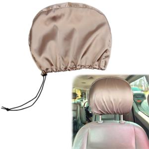 2 Pack Satin Car Herest Cover Hair-Saving Satin Herest Cover for Hair Protection Car He Rest Protector justable and Reusable (brown)