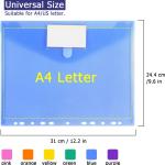 Tamaki 6 Pack Binder Pocket Folders, Binder Folders with Pockets for School Supplies, Letter Size, 11 Holes, Colorful