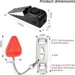 Portable Door Lock & Door Stop Alarm Set, Dual Protection Home Security Door Kit, Travel Hotel Lock Devices Pocket Self Defensey Tools for Traveling Hotel Home Apartment,Red