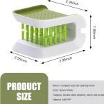 2 PCS Car Seat Belt Cleaning Brush, U-Shaped Closeable Brush for Floor Mat Seat Center Console Crevices, Non-Slip Double-Sided Upright Bristles Washing Tool, Universal Cleaning Supply (Green)