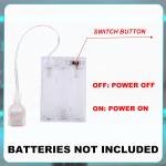 2pcs Portable Battery Pack for 5V LED Neon Sign, Power Supply Battery Box Converts USB Neon Lights to Battery-Operated for Home Office Outdoor Use