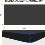 FLEXISPOT Whole Piece 55"x28" Desktop 1" Thickness Height justable Desk Rectangular Tabletop Black Board (55INCH Black Top)