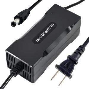 29.4V 4A Lithium Battery Charger for 24V Battery, DC 5.5x2.1/2.5mm Connector, Smart Shut-Off Protection, Fast Charging