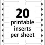 Avery Reusable Magnetic Professional Name Bge System Refills, Inserts for 1" x 3" Name Tags, Compatible with Laser Printers, 100 Clear Printable Inserts (71210)