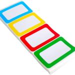 Colorful Plain Name Tag Labels 200 Stickers Name Tag Stickers 3 1/2 X 2 1/4 Name Labels for Office, Meeting, School and Home