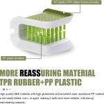 2 PCS Car Seat Belt Cleaning Brush, U-Shaped Closeable Brush for Floor Mat Seat Center Console Crevices, Non-Slip Double-Sided Upright Bristles Washing Tool, Universal Cleaning Supply (Green)