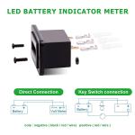 36V Battery Fuel Gauge Indicator,for Golf Cart,EZGO, Ya maha, Fork Lifts,Club Car,Floor Care Equipment LED Battery Indicator Meter Gauge