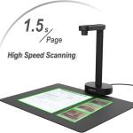 VIISAN 16MP Portable Document Scanner Camera, A4 Capture, USB Document Camera with Deskewing, Multi-Page Scanning, Pocket Book Scanning, OCR & TTS, Compatible with Windows & macOS