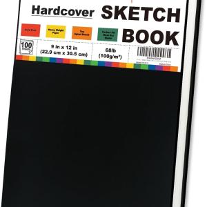 9" x 12" Sketch Book, Top Spiral Sketchbook, 100 Sheets Sketch P, (68 lb/100 GSM) Drawing Paper P, Drawing P for Kids, Artist Sketchbook for Drawing, Illustration & Art Supplies.