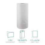 Windsoft 1220 Perforated Paper Towel Rolls, 11 x 8 4/5, White (30 Roll of 100)