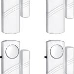 Security Door Window Alarm, Wireless Sensor Door Window Burglar Alarm, Door Alarms for Kids Safety, Easy Installation Doorbell Alarms for Office House Window Pool (4 Pack)