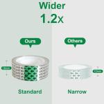 Double Sided Tape for Gift Wrapping with Dispenser, 3/4 in x 300 in, Double Stick Tape 12 Pack, Christmas Wrapping Paper Tape, Linerless, Office and School Supplies