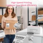 Phomemo Bluetooth Thermal Label Printer, 241BT 4X6 Wireless Shipping Label Printer for Small Business, Pink Labels Printers for Shipping Package, Compatible with iPhone, Android, Shopify, , USPS