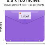 Forvencer Binder Pocket, 10 Pack Super Heavyweight Plastic Folders with Tight Closure, Folders with Pockets Side Loing, Binder Organizer, Binder Dividers with Pockets, Letter Size, Assorted Colors