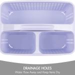 Tiawudi Portable Shower Cdy, Cdy Organizer with Handle, Plastic Shower Basket Hold Soap, Shampoo, Hair Supplies and Beauty Products, Cleaning Supplies Organizer for Home, Dorm, Shelf and Cabinet