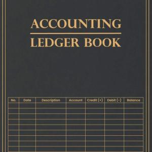 Accounting Ledger Book: Elegant Bookkeeping Record Book/ Ledger Book for Small Businesses | Preview Design | antique charcoal (Antique Style Accounting Ledgers)