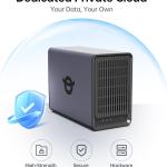 Yxk Zero1 2-Bay Desktop NAS, Maximum 60TB (Diskless), User-Friendly Home NAS Storage, Private Security & Remote Access, Silent, 4GM RAM, 2.5GbE Port, 4K HDMI, Network Attached Storage