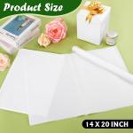 200 Sheets White Tissue Paper, 14" X 20" Tissue Papers Bulk for Christmas Wedding Birthday Showers Valentine's Day Flower Decoration, Tissue Paper for Gift Bags, Crafts, Packaging, Storage, Art