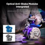 3DMakerpro 3D Scanner for 3D Printing, Handheld 3D Model Scanner with 0.03mm High Detailed Precision, 24-bit Color Camera, Anti-Shake Lenses, Compatible with Windows/MacOS, Moose (Standard)