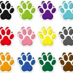 600Pcs Paw Print Note Ps, Colorful Paw Shaped Sticky Notes Kawaii Fun Animal Sticky Notes Ps Dog Party Pocket Noteps Cartoon Memo Ps for Dog Lovers School Home Office Supplies