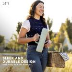 Simple Modern 36oz Insulated Hot Beverage Bottle with 2 Mugs | Travel Coffee Thermos for Hot Drinks | Twist and Pour Top | Commute, Travel, and Picnic Friendly | Roam Collection | Sea Glass Sage