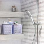 Tiawudi Portable Shower Cdy, Cdy Organizer with Handle, Plastic Shower Basket Hold Soap, Shampoo, Hair Supplies and Beauty Products, Cleaning Supplies Organizer for Home, Dorm, Shelf and Cabinet
