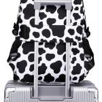 abshoo Big Student Laptop Backpack For College Women Middle High School Teen Girls Bookbag Travel Daypack (Cow Print Black)