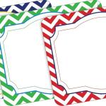 Barker Creek Get Organized Office Kit, Nautical Chevron, 12 Coordinating File Folders printed on 14pt stock, 50 Sheets of Colorful Computer Paper, and 45 Versatile Self-hesive Labels/Name Tags (138)