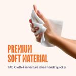 Industrial Paper Towels 10 x 800 White Roll Towels High Capacity Premium Quality (TAD Fabric Cloth Like Texture) Fits Touchless Automatic Commercial Towel Dispenser (Packed 6 Rolls)