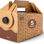 Fit Meal Prep 5 Pack 96 oz Disposable Coffee Dispensers with Handle, Insulated Coffee to Go Storage Containers, Cold Hot Drink Dispenser Bulk for Party, Catering, Office, Take Out