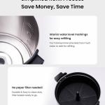 SYBO Commercial Gre Stainless Steel Percolate Coffee Maker, Hot Water Urn for Catering, Hot Beverage Dispenser, 40-Cup, 6L, Metallic