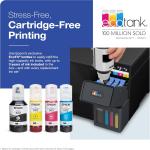 Epson EcoTank ET-2980 Wireless All-in-One Color Supertank Printer with up to 3 Years of Ink, Refillable Tanks, Perfect for Home, 15 PPM, 1.44" Color Screen, Auto 2-Sided Printing - Black