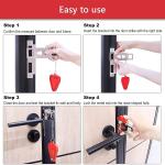 Portable Door Lock & Door Stop Alarm Set, Dual Protection Home Security Door Kit, Travel Hotel Lock Devices Pocket Self Defensey Tools for Traveling Hotel Home Apartment,Red