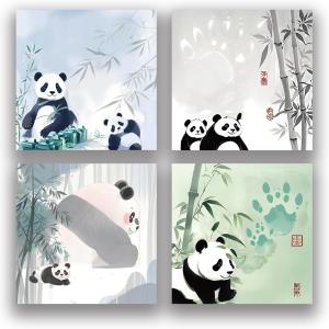 Panda 4 Pack/200 Sheets 3x3in Sticky Notes set, orable Cartoon Memo Ps with High-hesive,Reusable Tearable Post it Notes for Journal Planners Office School Home, Bulk Cute Stationery Gift