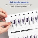 Avery Reusable Magnetic Professional Name Bge System Refills, Inserts for 1" x 3" Name Tags, Compatible with Laser Printers, 100 Clear Printable Inserts (71210)