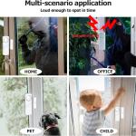 Security Door Window Alarm, Wireless Sensor Door Window Burglar Alarm, Door Alarms for Kids Safety, Easy Installation Doorbell Alarms for Office House Window Pool (4 Pack)