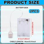 2pcs Portable Battery Pack for 5V LED Neon Sign, Power Supply Battery Box Converts USB Neon Lights to Battery-Operated for Home Office Outdoor Use