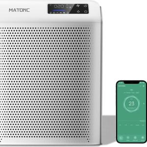 Air Purifiers for Bedroom Home Up to 3500 Ft², Smart Air Cleaner with APP Control for Pet Hair Odors