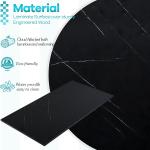 Kaboon 60x24 inches Tabletop, Solid One-Piece Desktop for Sit Stand Desk, Double Desks, L Desk DIY,Wood Countertop Home or Commercial Use,1 inch Thick, Could Atlas/Black Marble, 23.62" D x 59.1" W