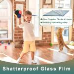 8 Mil Clear Security and Safety Window Film Shatterproof Film for Glass Windows Anti Shatter Tempered Glass Cover Clings Film for Home and Office