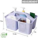 Tiawudi Portable Shower Cdy, Cdy Organizer with Handle, Plastic Shower Basket Hold Soap, Shampoo, Hair Supplies and Beauty Products, Cleaning Supplies Organizer for Home, Dorm, Shelf and Cabinet
